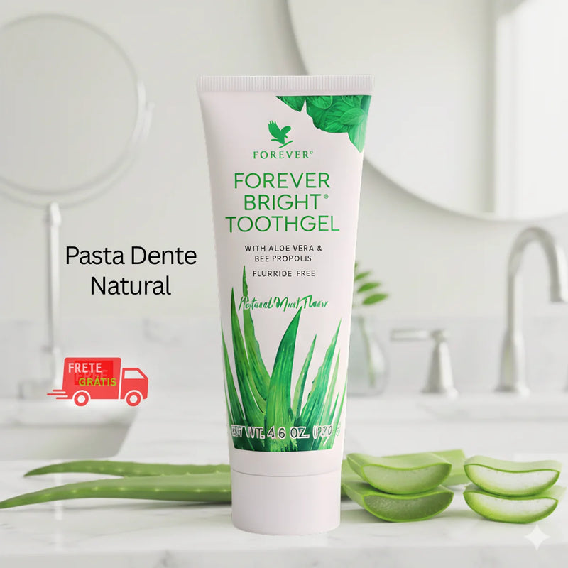 Pasta de Dente Natural sem Fluor de Aloe Vera e Própolis